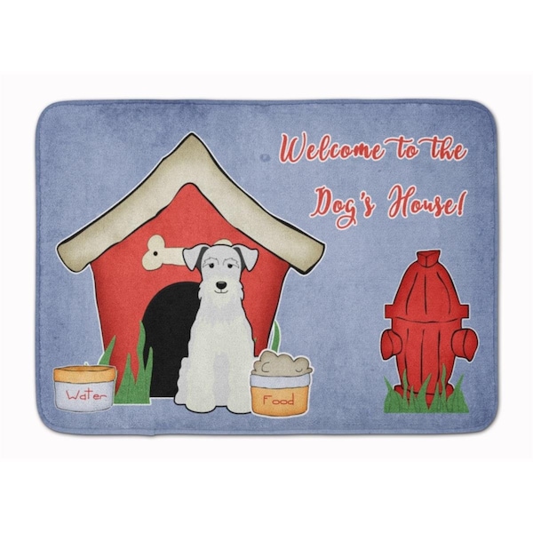 Carolines Treasures Dog House Miniature Schanuzer White Machine Washable Memory Foam Mat BB2807RUG - main